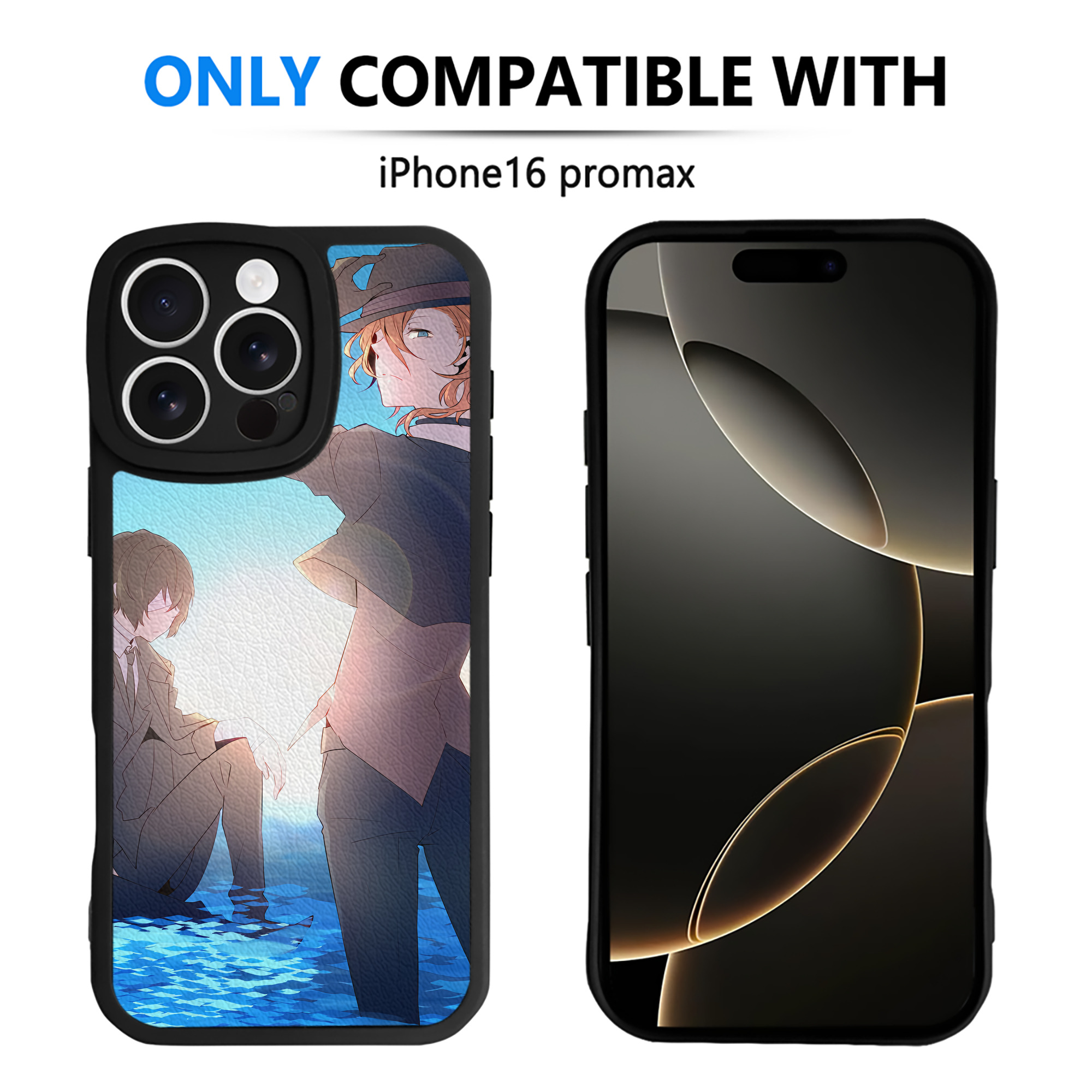 （画像用） 文豪ストレイドッグス Bungo Stray Dogs 【iPhone 16シリーズ対応】シリコンスマホケース（レザー調） 材質：シリコン